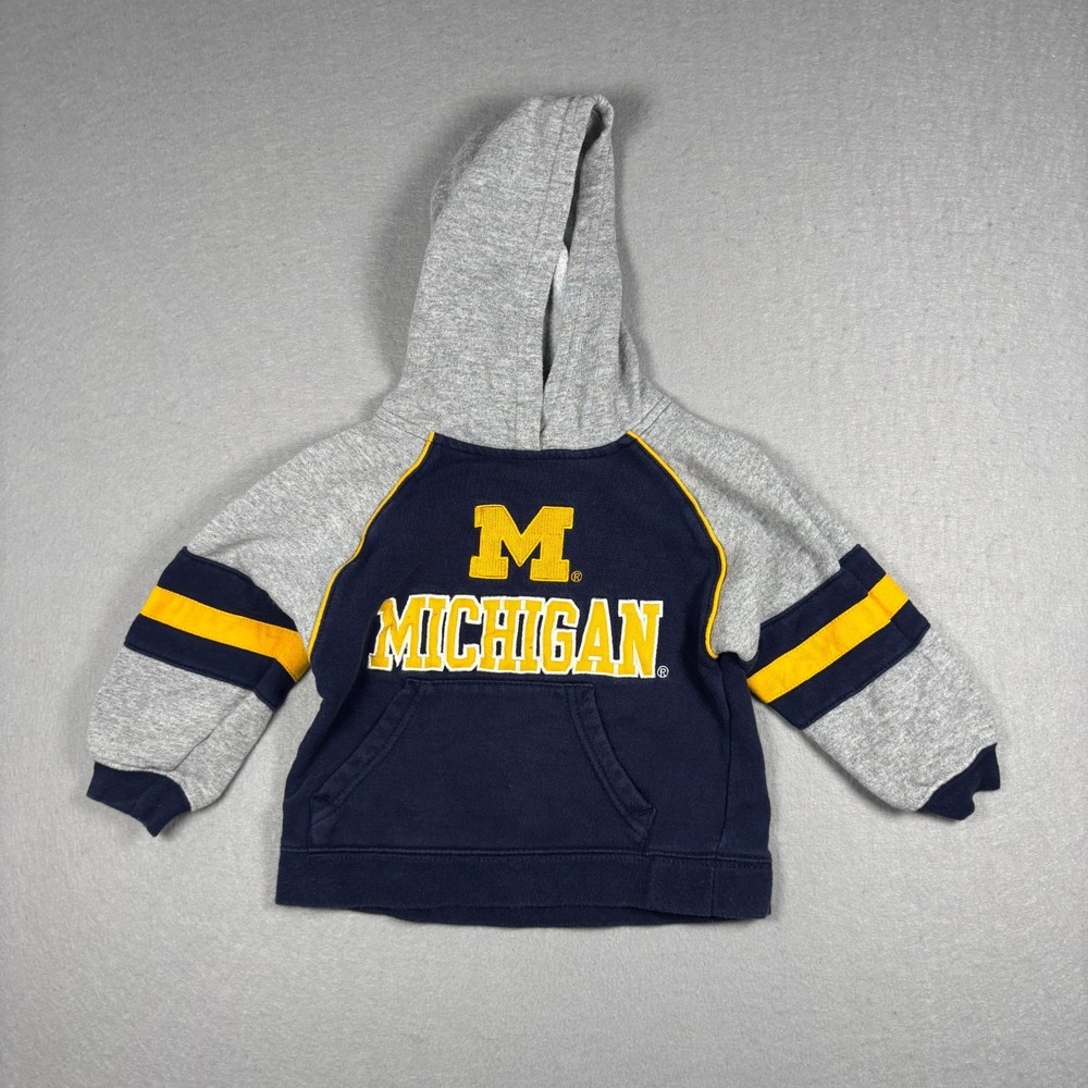 Michigan Wolverines Toddler Hoodie Sweatshirt 3T Gray Navy Blue U of M NCAA